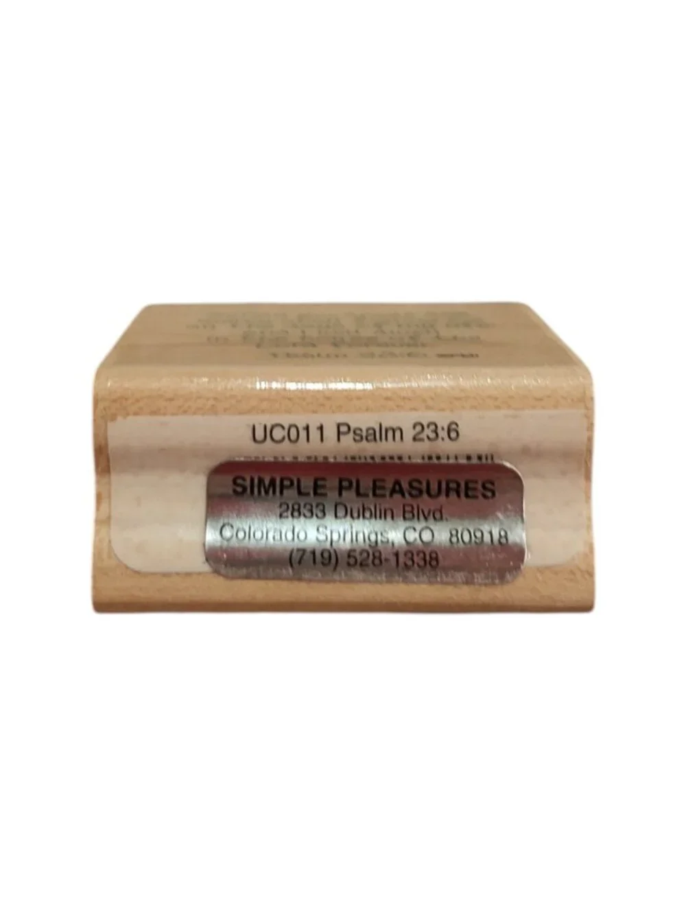 Precious Moments Stampendous Psalm 23:6 Bible Verse Wood Mounted Rubber Stamp